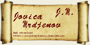 Jovica Mrđenov vizit kartica